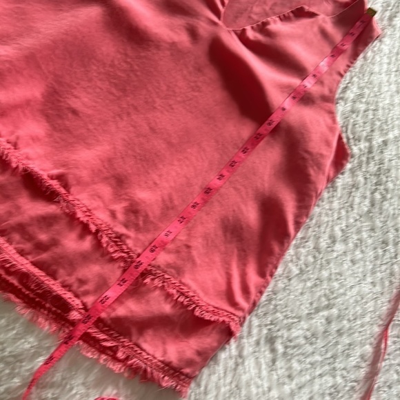 Anthropologie Cloth & Stone Tencel V-Neck Sleeveless Top – Coral Pink – Size S - Picture 6 of 8